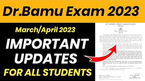 Bamu University latest updates Today 🔥 Bamu Exam 2023 Result