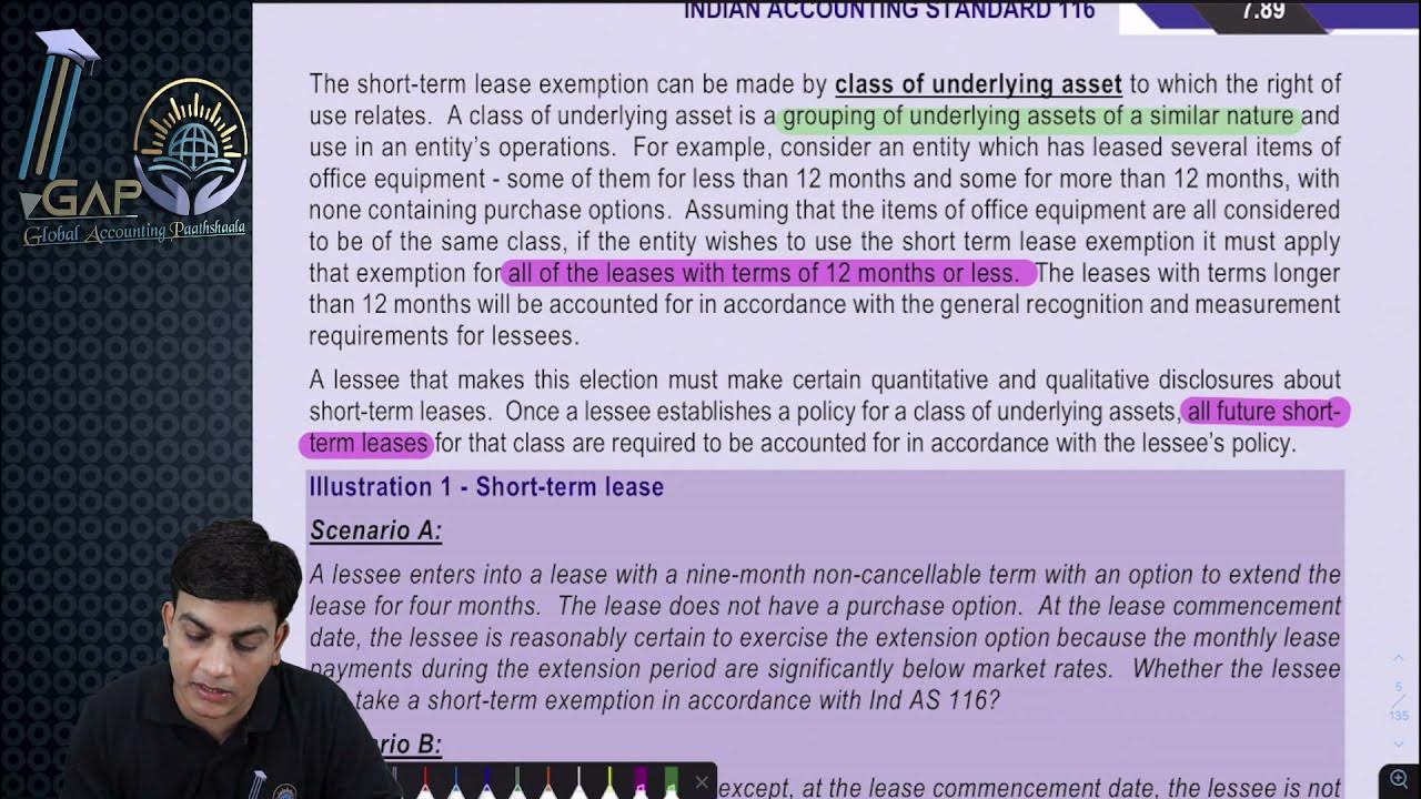 Recognition Exemptions in INDAS 116 Short term leases and Low Value
