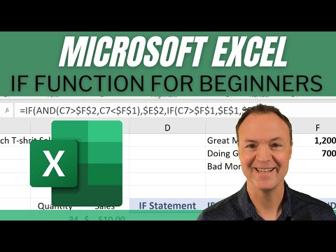 How to use the IF Function in Microsoft Excel - For Beginners