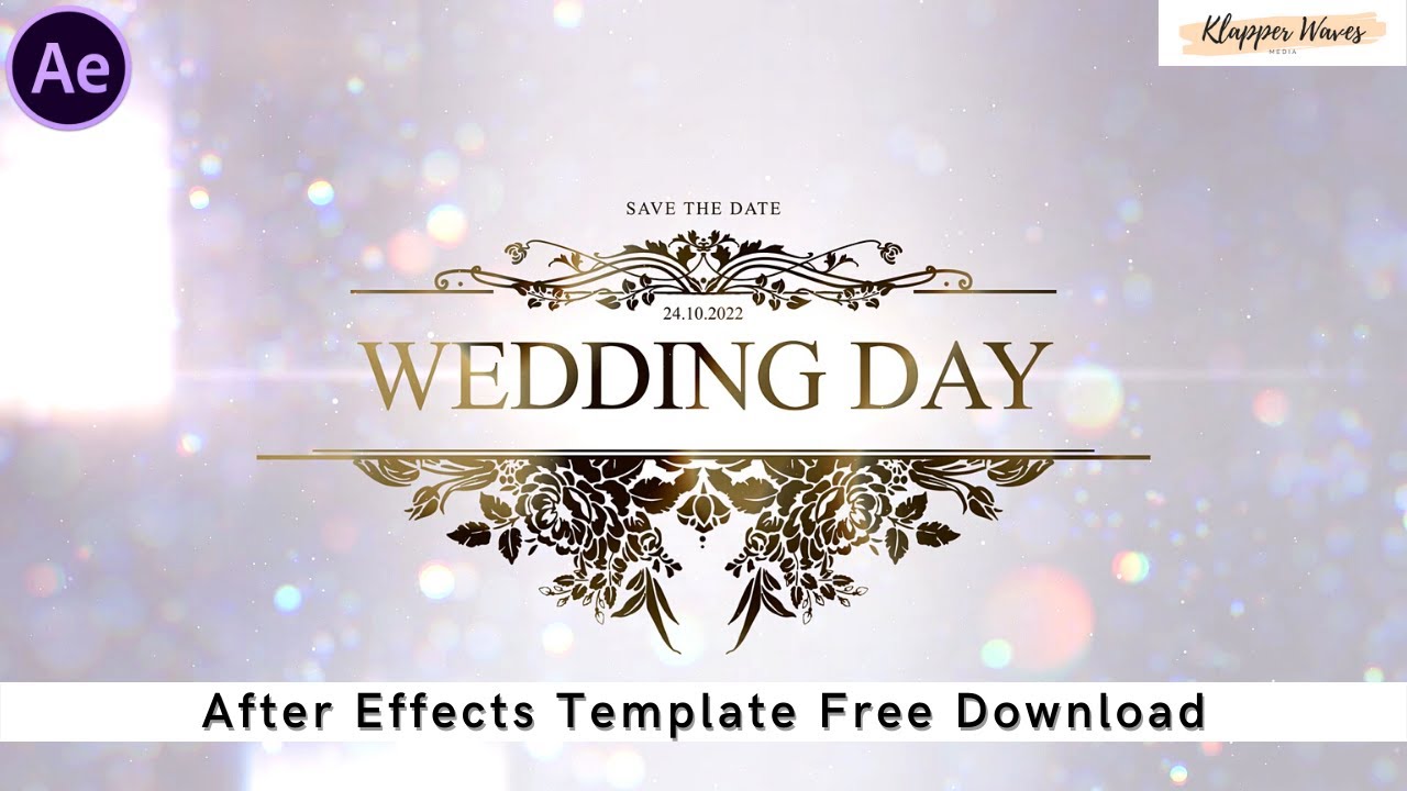 Golden Wedding || Save the date || After Effects Template Free Download - YouTube golden-wedding-save-the-date-after-effects-template-free-download-youtube