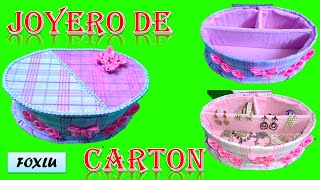 Joyero de cartón DIY - Muebles de cartón - Manualidades con cartón