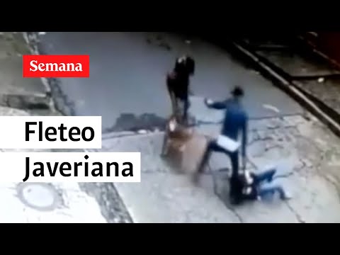 Impresionantes imágenes del fleteo en la Javeriana | Videos Semana