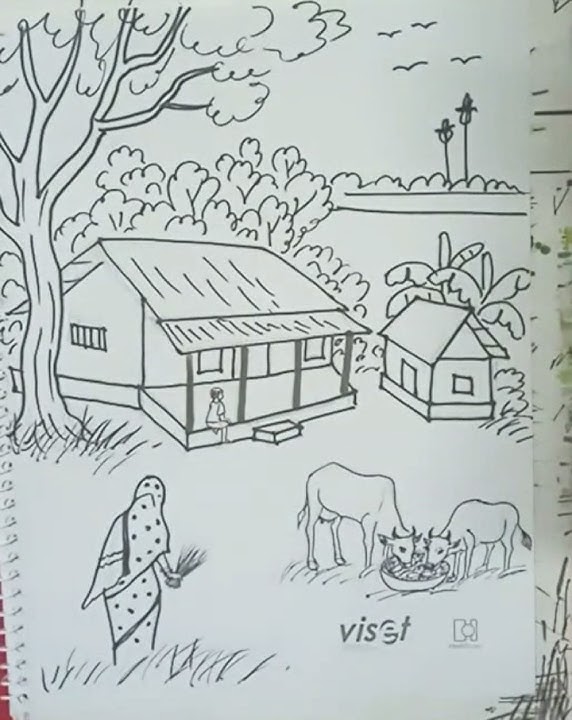 # Village life❤️❤️ #1000  subscribers # Step by step drawing # short video   # viral video