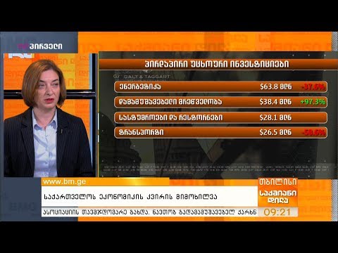 Galt\u0026Taggart  - საქართველოს ეკონომიკის კვირის მიმოხილვა