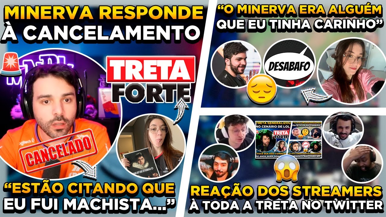 TRETA CONTINUA ! MINERVA É CANCELADO APÓS POLÊMICA ! LAULAU SE PRONUNCIA ! STREAMERS REAGEM e OPINAM