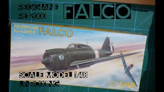 Re-2000 (Falco) 1/48 scale model aircraft Unboxing