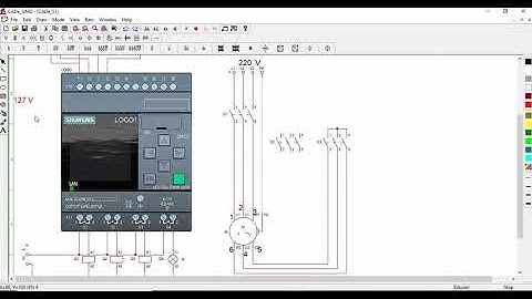 Programação em Ladder CLP - Aula 11 -  CAD e Simu Partida estrela triangulo Logo siemens