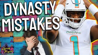 EMBARRASSING Dynasty Startup Draft Mistakes To AVOID! Dynasty Fantasy Football Dynasty Startup Draft