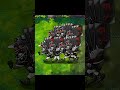 Portal Gatling Pea Shooter Take on Black Football Zombie Army #plantsvszombies #shorts