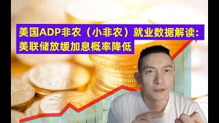美国ADP非农（小非农）就业数据解读: 美联储放缓加息概率降低