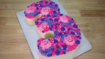 Number Cake Tutorial | Buttercream