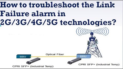 How to troubleshoot the "Link Failure alarm" in 2G /3G/ 4G/5G technologies?