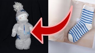 Как пошить куклу из носка. Come cucire una bambola da calza. How to sew a sock doll