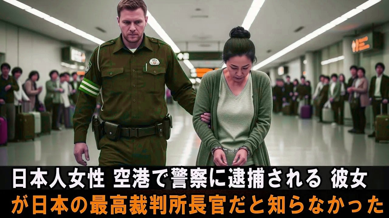 日本人女性が空港で人種差別的な警察に逮捕された。彼女が日本の最高裁判所長官だと知らず、許しを請うも時すでに遅かった!#感動実話 #AIストーリー