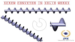 Calculate Helical Screw Conveyor in flat form using SolidWorks