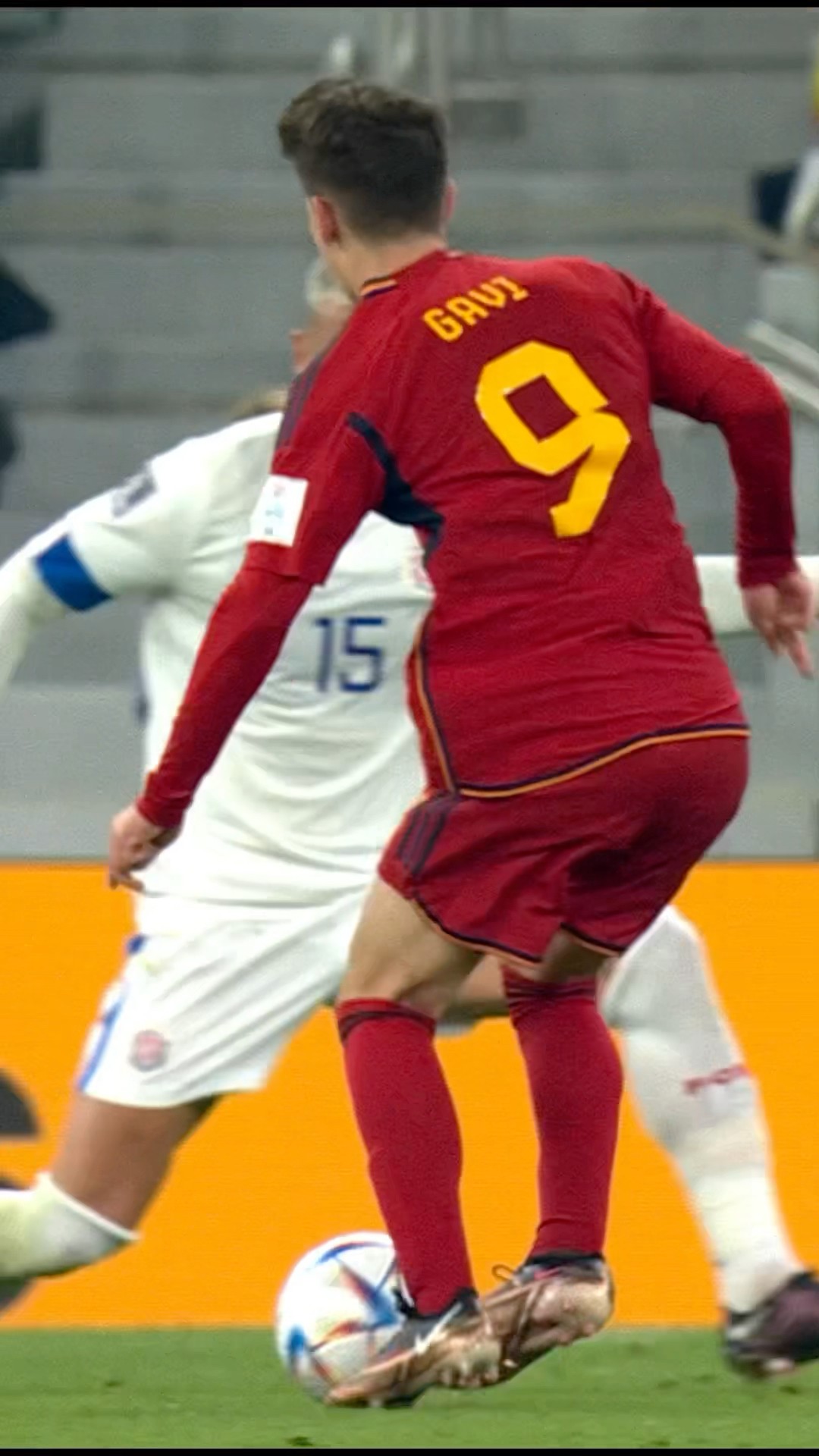 When Gavi made the defender look back