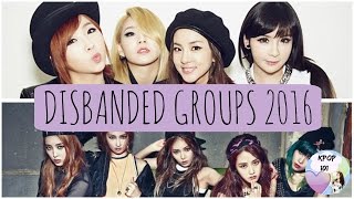 Kpop Group Disbandments of 2016