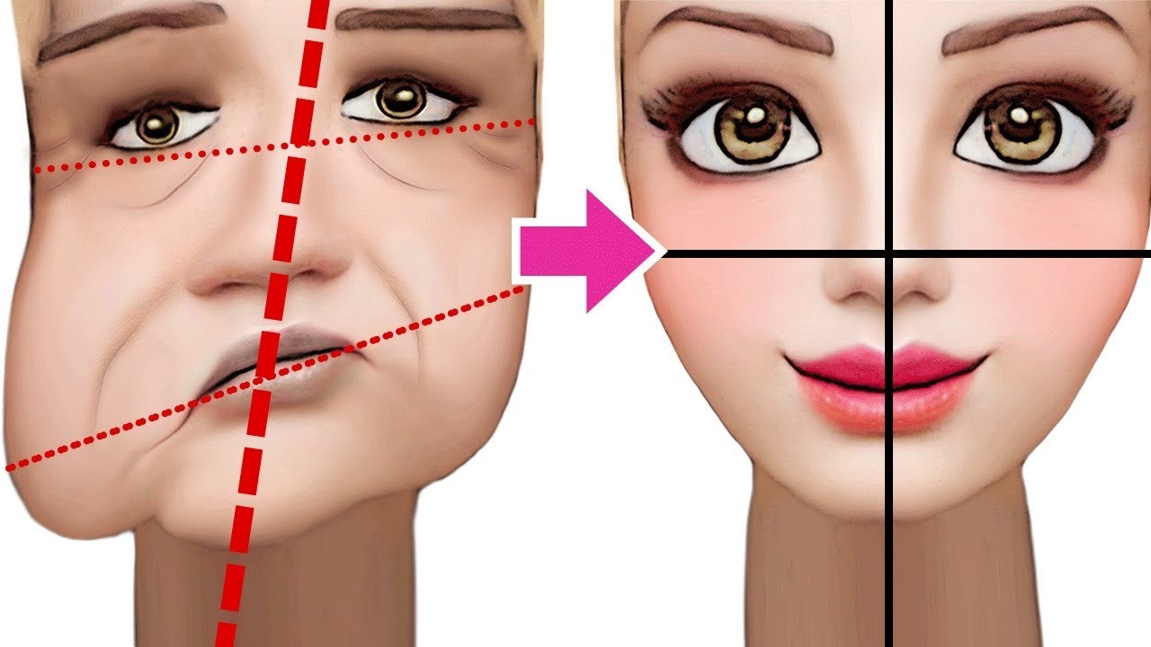 5mins!! Lift Sagging Cheeks, Droopy Mouth Corners, Eye Corners! Fix Asymmetrical Face