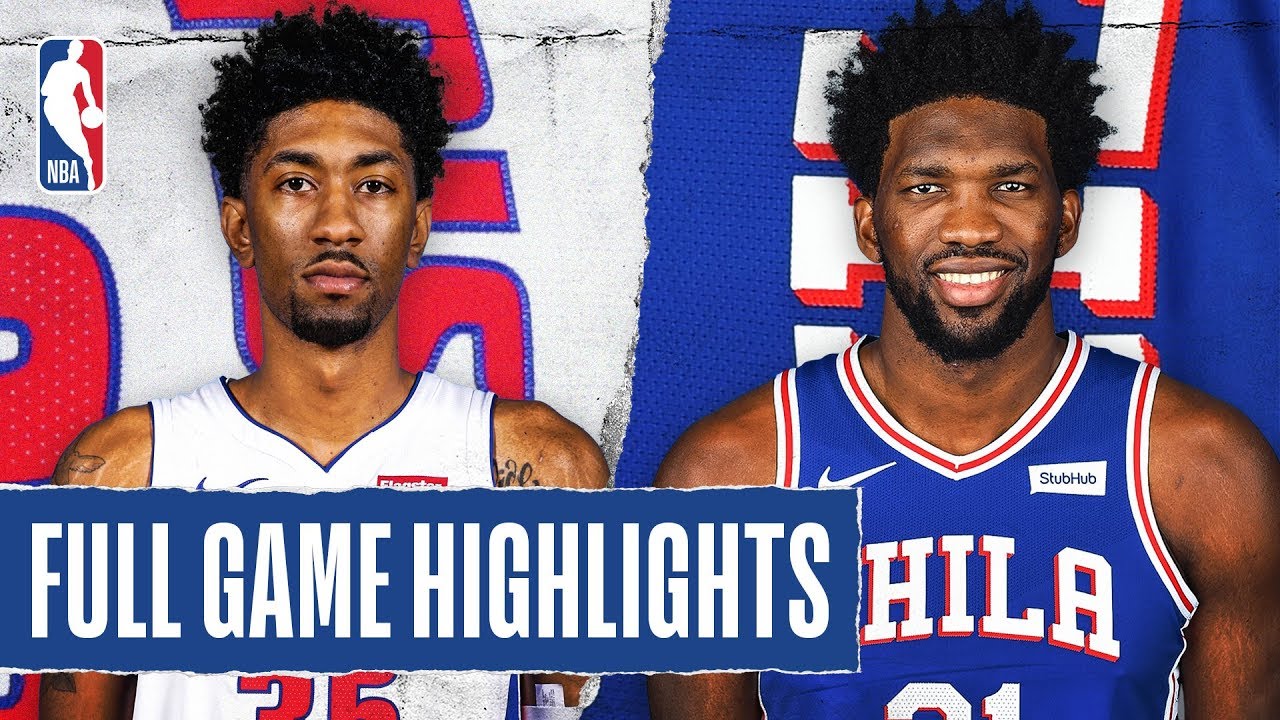 PISTONS at 76ERS FULL GAME HIGHLIGHTS March 11, 2020 YouTube