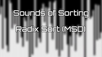 Sounds of Sorting | Radix Sort (MSD)