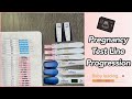 Pregnancy Test Line Progression 8DPO- 21DPO + Ovulation Tracking