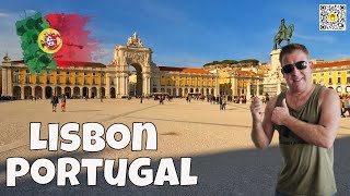 Lisbon, Portugal Walking Tour - 4K - Time Out Market & The Old Town