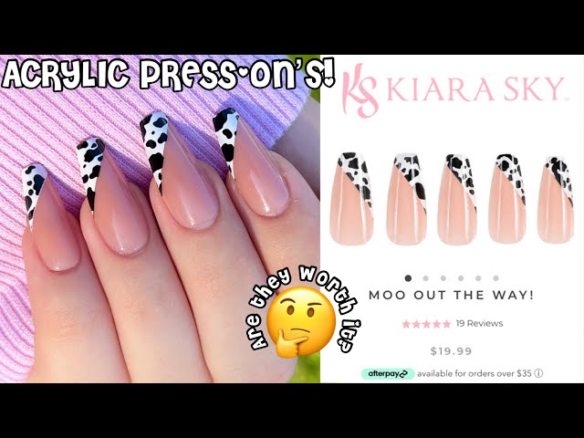 Trying NEW Kiara Sky ACRYLIC PRESS-ON NAILS! Are they worth it?🤔 XPress Pro  Acrylic Press-On Nails - YouTube