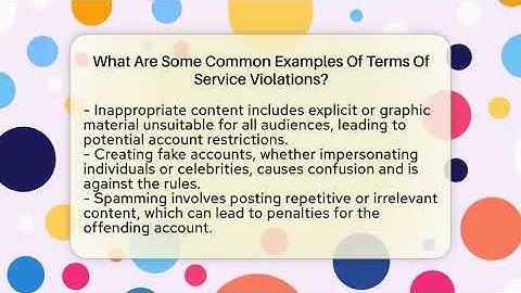 What Are Some Common Examples Of Terms Of Service Violations? - Everyday-Networking