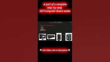 Types of Digital Computers: What is Microcomputer & its Parts | #dit #ditcourse #computerbasics