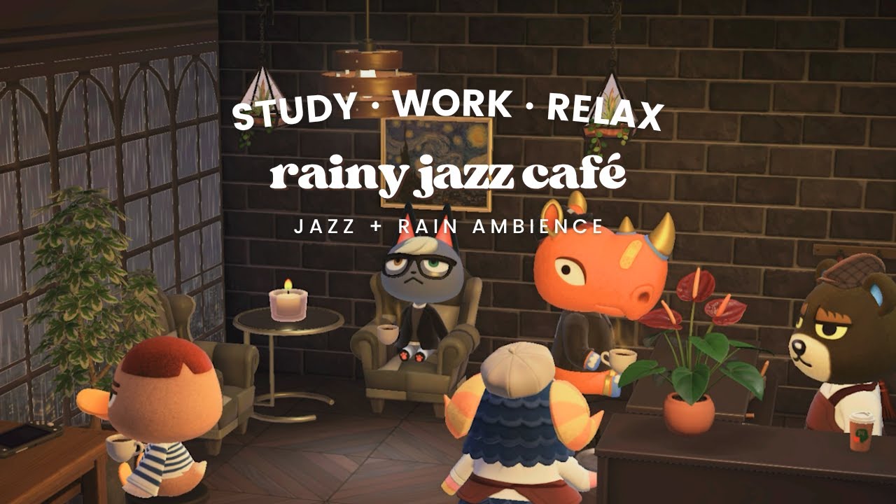 Rainy Jazz Café 🌧 1 Hour Fall Jazz No Midroll Ads 🍂 Fireplace Crackles | Studying Music | Work Aid 🎧