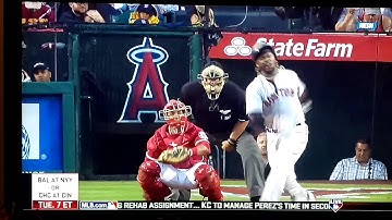 Hanley Ramirez fouls off groin.