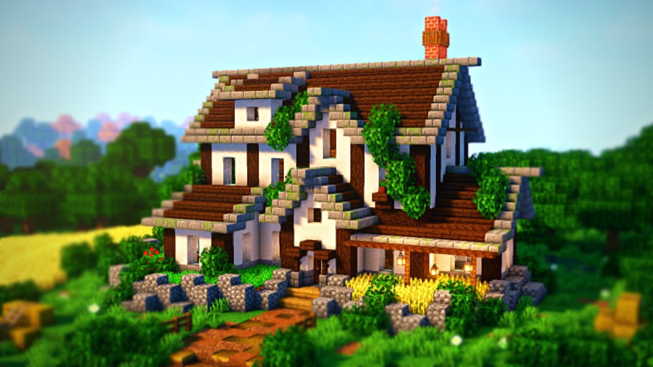 🏡 Minecraft Tutorial  How to Build a Farmhouse in Minecraft