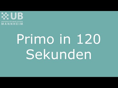 Bibliothekskatalog  Primo in 120 Sekunden