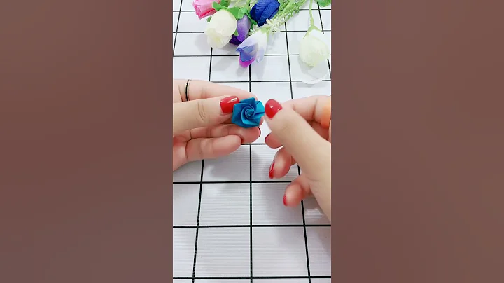 DIY Super Easy Paper Rose Using A Glass Red Paper Rose Tutorial #diy #paperflower #shorts