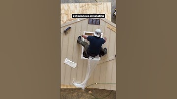 Quick window install on a value shed. #portablebuildings #storagesheds #sheds #framing #construction