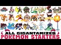 All Gigantamized Pokémon Starters