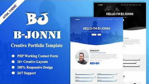B-Jonni-Personal Portfolio Template | Themeforest Website Templates and Themes