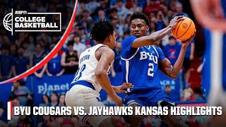 TOP 10 UPSET ALERT  BYU Cougars vs. Kansas Jayhawks | Full Game Highlights