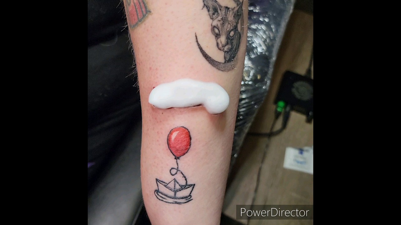 Tattoo uploaded by John Elizardo • #red #Pennywise #it #balloon #we #all  #float #arm • Tattoodo