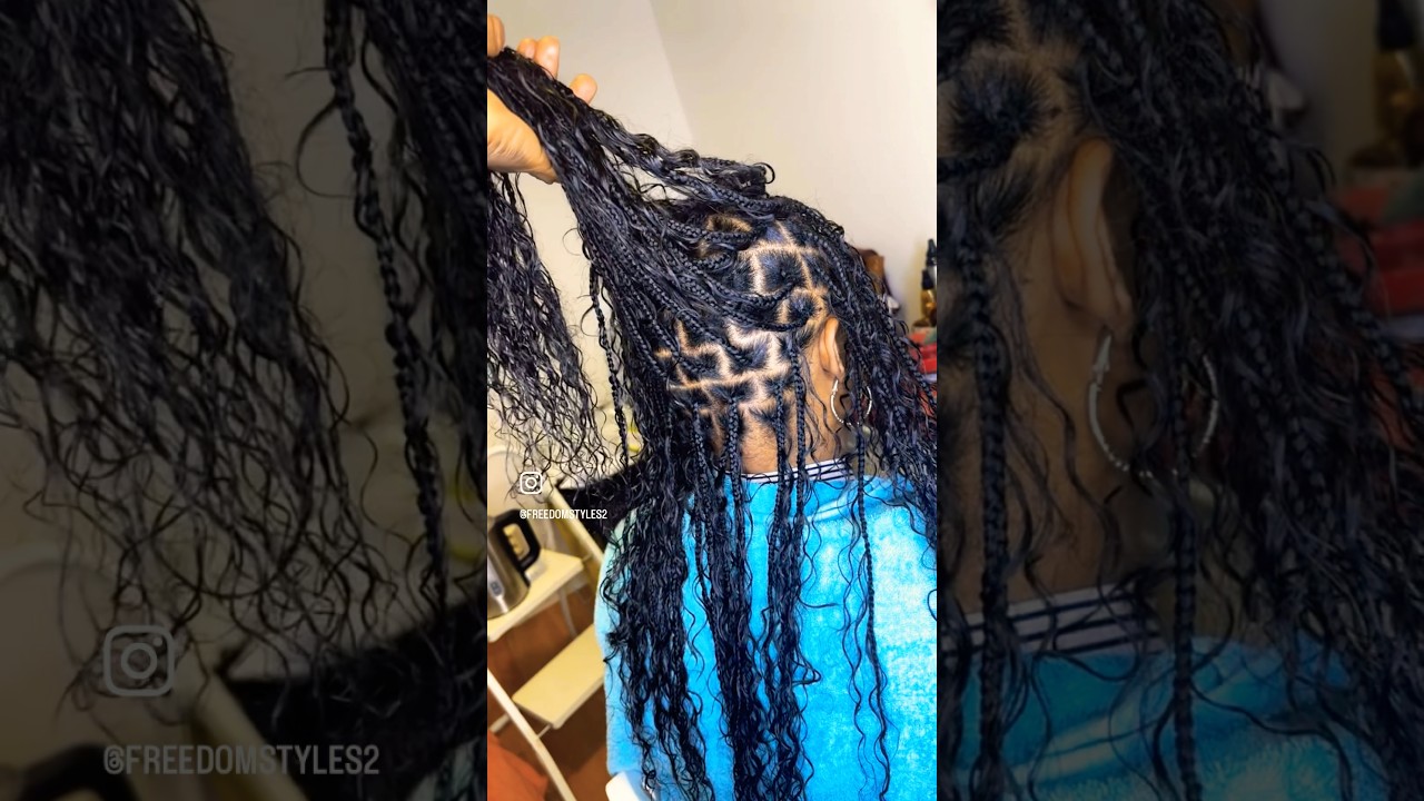 Boho Braids With Human Hair Leave-Out Very simple Style