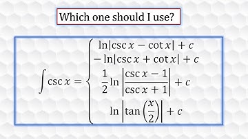 Why the integral of csc x has 