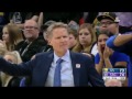 Draymond Green gets technical and Steve Kerr gets ejected - Curry + Thompson answer with 3s!