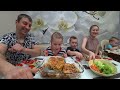 МУКБАНГ НЕ УДАЧНАЯ ЛАЗАНЬЯ 😟 / ужин для большой семьи / Mukbang LASAGNA