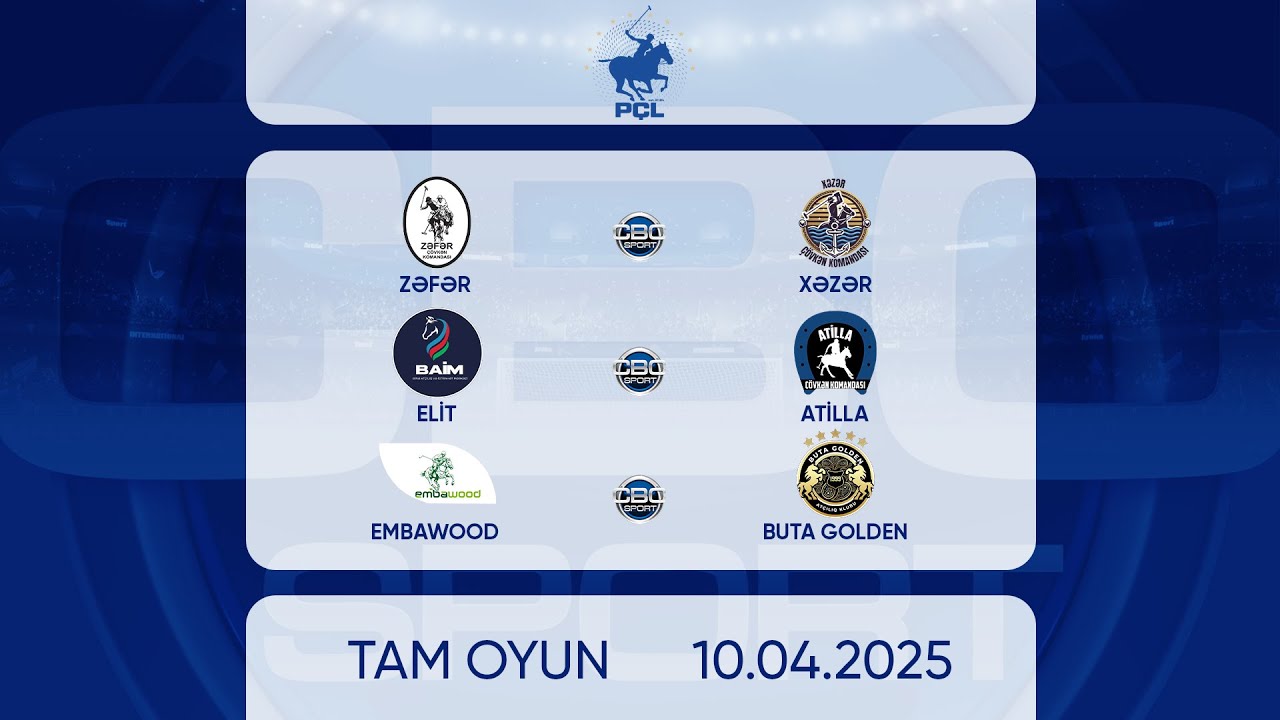 Zəfər – Xəzər | Elit – Atilla | Embawood – Buta Golden | Çövkən. Peşəkar Liqa | TAM OYUN
