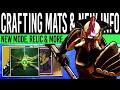 Destiny 2 | CRAFTING MATERIALS &amp; THE RELIC! New INFO! Wellspring Activity, Consumables, Story Loot
