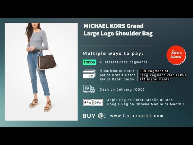 MICHAEL KORS Grand Large Logo Shoulder Bag - YouTube