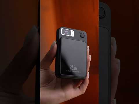 Павербанк 5000 mAh з бездротовою зарядкою Smart X, портативний акумулятор 22.5W з дисплеєм USB-C та USB-A, видео 1