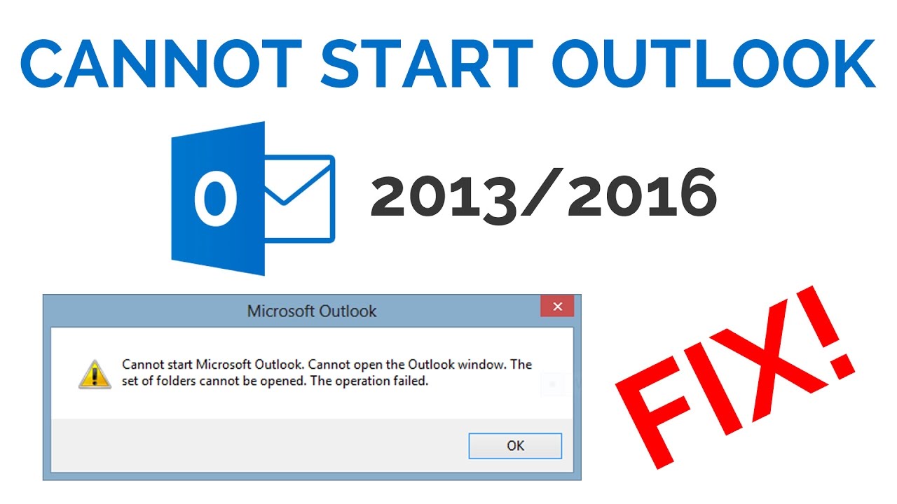 cannot open outlook 2016 in windows 10