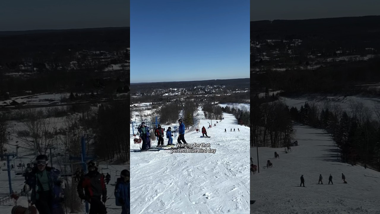 Epic Blue Bird Day at Mt. Holly Ski Resort, Michigan