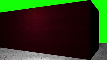 Brick Wall with concrete ground background (stationary) with Green screen for video projects